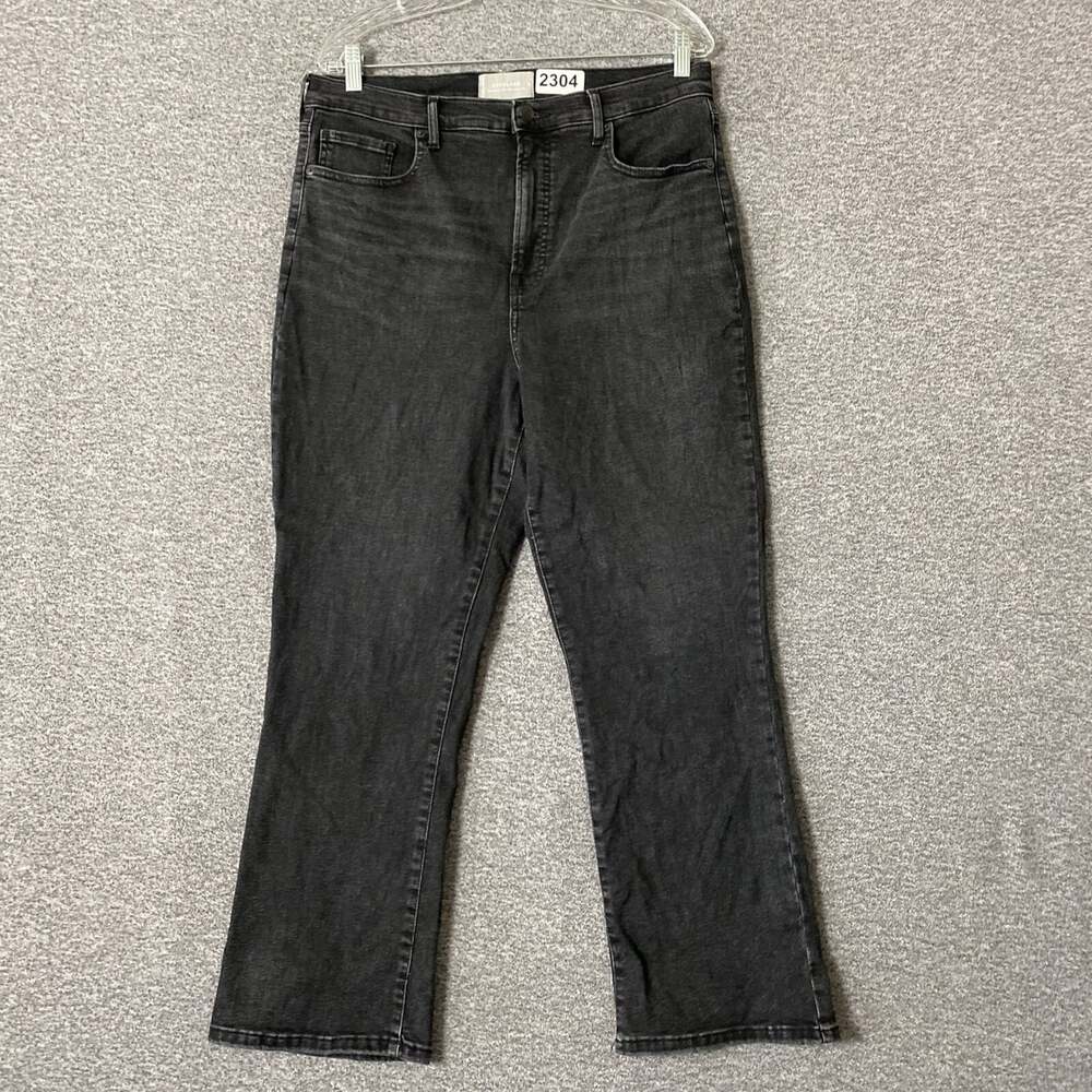 Everlane The Authentic Stretch Slim Boot Cut Jeans - Black High Rise Women’s 33